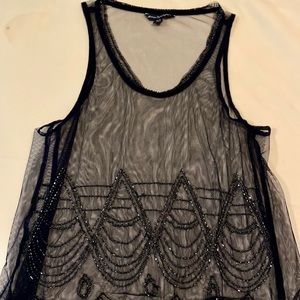 Mesh American Eagle Navy Tank Top